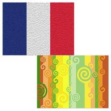 Bellamusic 矽膠餐墊 風2 + 法國國旗, 混合顏色, 385 x 285 mm, 2個