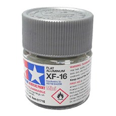 타미야 아크릴 컬러 미니 프라모델 도료 XF-16 6p, 플랫 알루미늄