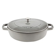 staub Chistera Braiser 雙耳燉鍋, 灰色, 1個, 直徑28cm