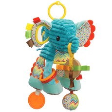 인판티노 차밍 코끼리 카시트완구, 혼합 색상, 1개