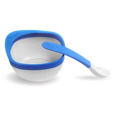 Zoli 嬰兒食品搗碎器+湯匙, 藍色, 1套