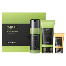 Innisfree Forest 男士多效護膚套裝, 多合一精華 100ml x 潔面泡沫 150ml x 防曬霜 30ml, 1套