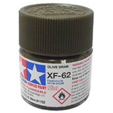 타미야 아크릴 컬러 미니 프라모델 도료 XF-62 6p, 올리브 드랍