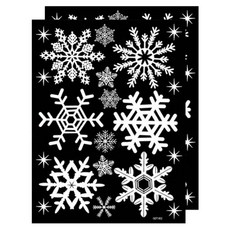 환타스틱스 겨울 크리스마스 인테리어 스티커 2p, 눈꽃(GDT-802)