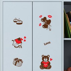 환타스틱스 그래픽 아트S 인테리어 스티커 2장 GDT-9, 프레젠트베어, 23.5 x 31 cm