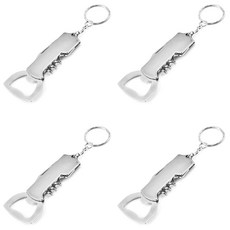 이코디 키 체인 멀티 와인 오프너, 실버, 4개입
