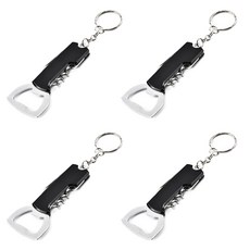 이코디 키 체인 멀티 와인 오프너, 블랙, 4개입