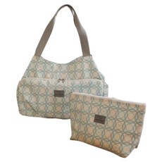 위드베베 서클 숄더백 + 파우치 세트, 민트