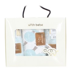 Withbebe 嬰兒印花包屁衣+開襟外套+綁帶帽