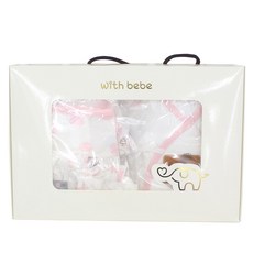 Withbebe 孩童印花肚衣+圍兜+帽子+腳套