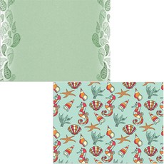 印尼 Bella 矽膠餐墊 海底世界 + 水滴, 混合顏色, 385 x 285 mm, 2個