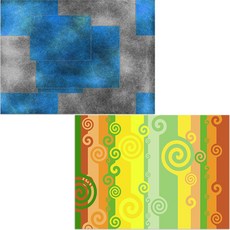 印尼 Bella 矽膠餐墊 風2 + 復古圖案, 混合顏色, 385 x 285 mm, 2個