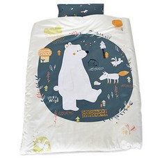 밀크홈 낮잠이불세트 빅베어 + 방수가방, 그린