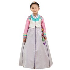 한예빔 여아용 베이지슬아 한복 HB6016