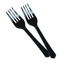 대성산업 MD 일회용 포크 검정 벌크포장, 1개