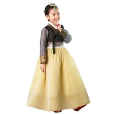 한예빔 여아용 브라운 민아 한복세트 HB6025