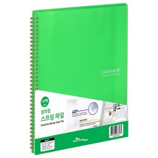 ECO Chungwoon 彩色夾 彈簧文件夾 30頁 A4, 淺綠色, 2個