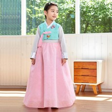 더예한복 여아용 하늘달이 한복세트 QT268