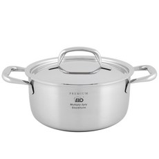 ELO IH爐適用Stockholm系列3層不鏽鋼附蓋雙耳湯鍋, 單色, 1個, 24cm
