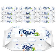 맑은느낌 프리미엄 아기물티슈 리필형, 100개입, 10세트
