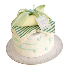 Baby Bakery 蛋糕造型尿布禮盒組, 黃色 綠色