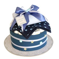 Baby Bakery 蛋糕造型尿布禮盒組, 藍色