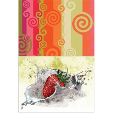 Roem Design 矽膠餐墊 風1 + 草莓, 混合顏色, 385 x 285 mm, 厚度 1mm, 1個