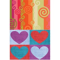 ROEM DESIGN 矽膠餐墊 風1 + 愛心發射, 混合顏色, 385 x 285 mm, 厚度 1mm, 1個