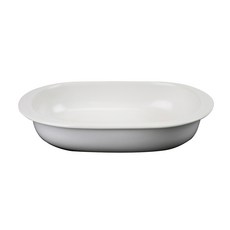 페자로 로씨니 스몰 오벌 오븐 팬 20 x 13.5 cm, 스노우 화이트(GRSAL1300), 1개
