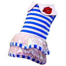 ZEZEPET 條紋寵物狗短裙, Y239PDFC009