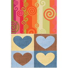 Roem Design 矽膠餐墊 風1 + 愛心, 混合顏色, 385 x 285 mm, 厚度 1mm, 1個