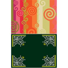 Roem Design 矽膠餐墊 風1 + 康乃馨3, 混合顏色, 385 x 285 mm, 厚度 1mm, 1個