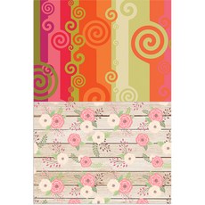 Roem Design 矽膠餐墊 風1 + 玫瑰圖案, 混合顏色, 385 x 285 mm, 厚度 1mm, 1個