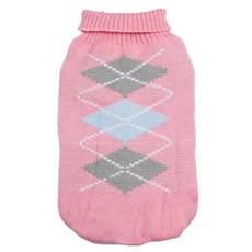 ZEZEPET 半高領菱格紋針織寵物服飾, G109PDFC001