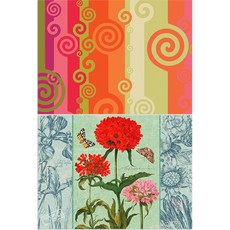 Roem Design 矽膠餐墊 風1 + 花草案, 混合顏色, 385 x 285 mm, 厚度 1mm, 1個