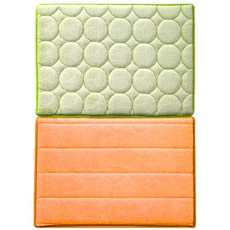 ARES 壓紋廚房地墊+圓形壓紋廚房地墊, 綠色