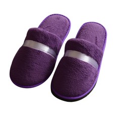 마켓감성 사틴 포인트 실내화, 보라, 1개
