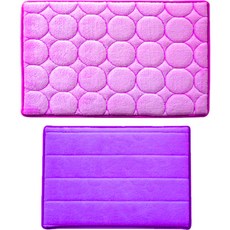 아레스 다용도 주방 매트 사각 + 원형, 퍼플