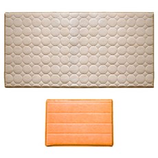 아레스 주방매트 사각 머드 + 원형, 아이보리