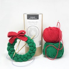 聖誕花圈編織DIY組, 混色, 1套