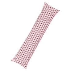 Ein Haus 格紋印花長型抱枕套, 粉紅巧克力