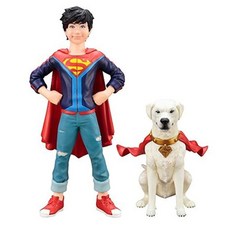 KOTOBUKIYA 완성품 1/10 ARTFX 슈퍼 보이 조나단 켄트 & 크립토 피규어, 1세트
