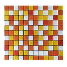 유로세라믹 ORANGE-MIX 모자이크 타일 300 x 300 mm 20kg, 오렌지, 19개입