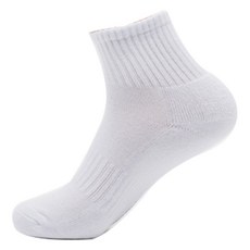 DOSSY 男士中筒運動襪 5雙入, 白色