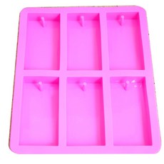 Cage方形藥錠6格彩色矽膠模具, 隨機出貨