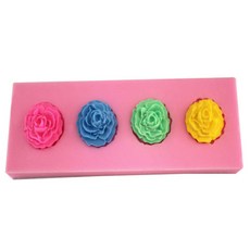 케이지 20mm 장미 4구 실리콘 수제 몰드, 랜덤 발송