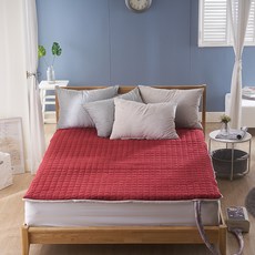 밀크디자인 솔리드 극세사 온수매트 커버 SS 버건디, 1개