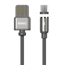 리맥스 썬더 LED 라이트 마그네틱 데이터 충전 케이블 5핀 RC-095, RC-095(블랙), 1개, 120cm