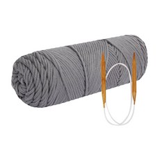 쁘띠목도리 DIY 올뉴 코튼롤 뜨개실 4p + 줄바늘 7mm + 도안, 1세트, 50번 잉글랜드