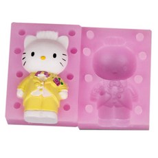 籠子 3D 貓王子 1 球矽膠手工模具, 單色